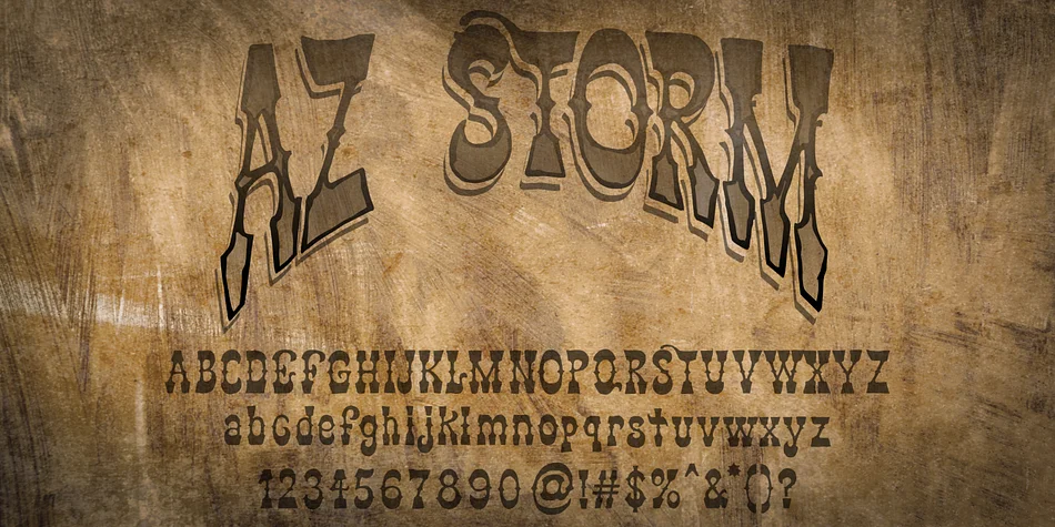 AZ Storm by Artist of Design — Decorative Font