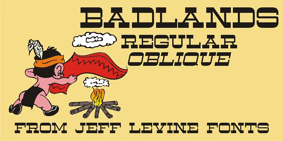 BADLANDS JNL by Jeff Levine Fonts — Decorative Font