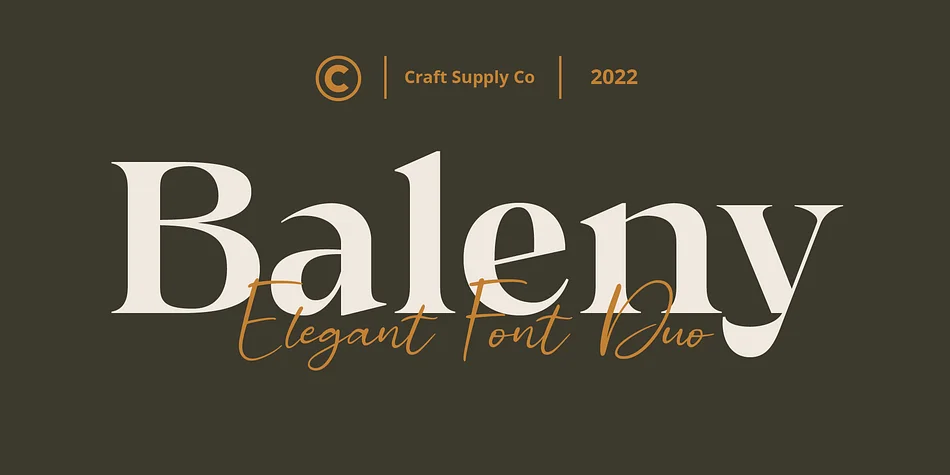 Baleny by Craft Supply Co. — Display Font