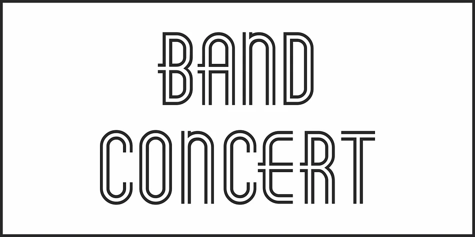 BAND CONCERT JNL by Jeff Levine Fonts — Decorative Font — thumbnail 2