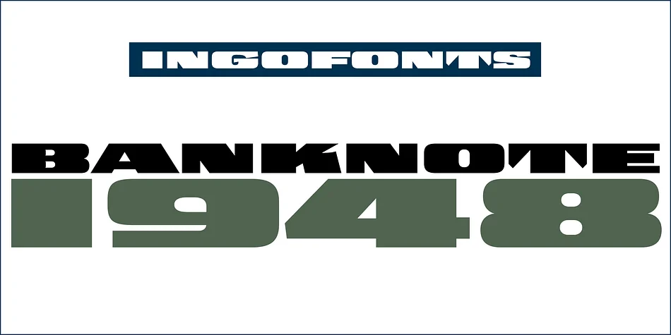 BANKNOTE 1948 by ingoFonts — Display Font