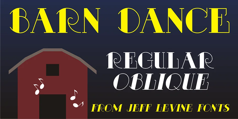 BARN DANCE JNL by Jeff Levine Fonts — Decorative Font
