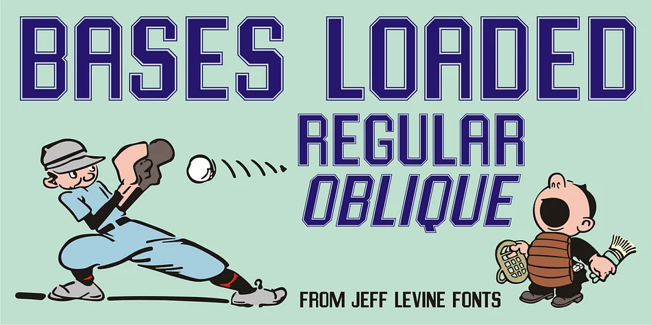 BASES LOADED JNL by Jeff Levine Fonts — Display Font