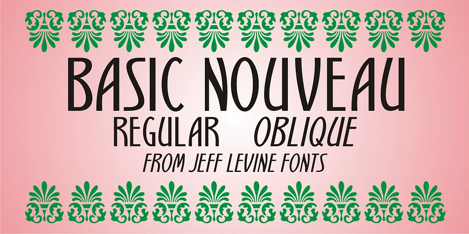 BASIC NOUVEAU JNL by Jeff Levine Fonts — Decorative Font