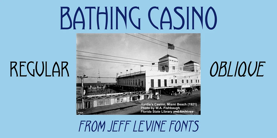Bathing Casino by Jeff Levine Fonts — Decorative Font