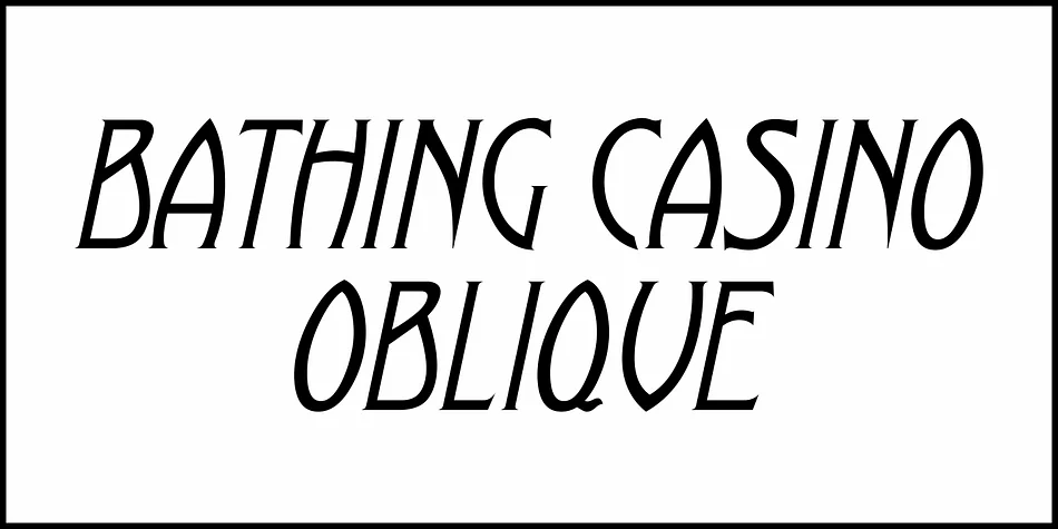 Bathing Casino by Jeff Levine Fonts — Decorative Font — thumbnail 4