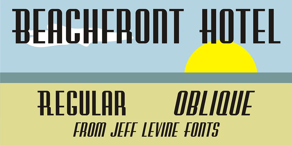 Beachfront Hotel JNL by Jeff Levine Fonts — Display Font