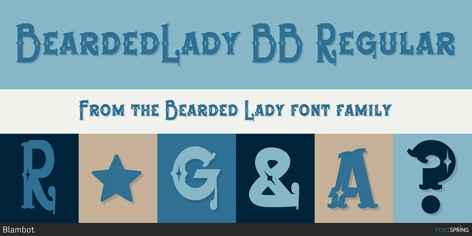 Bearded Lady by Blambot — Decorative Font