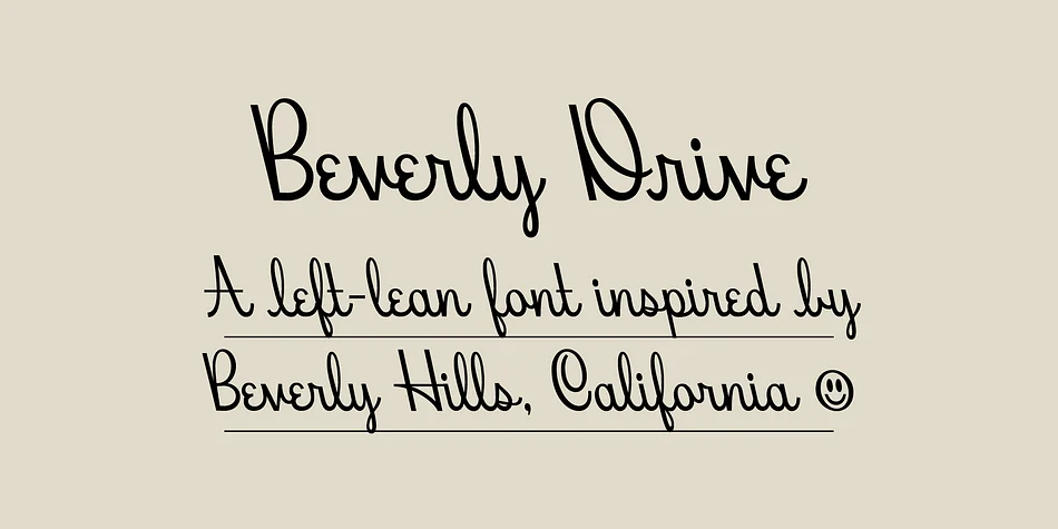 Beverly Drive Left by Hoodzpah — Script Handwritten Font