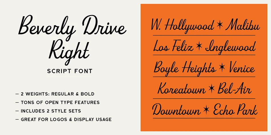 Beverly Drive Right by Hoodzpah — Script Handwritten Font