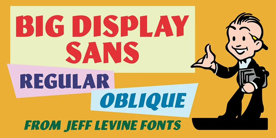 BIG DISPLAY SANS JNL by Jeff Levine Fonts — Display Font