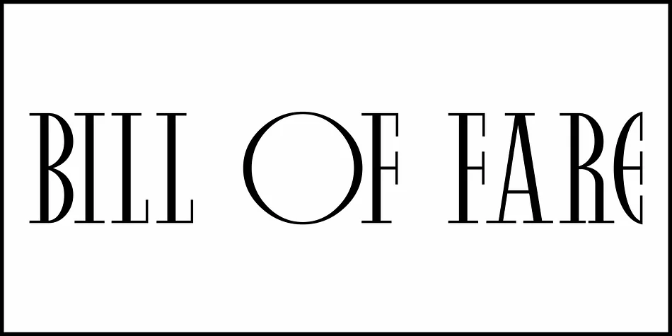 BILL OF FARE JNL by Jeff Levine Fonts — Decorative Font — thumbnail 2