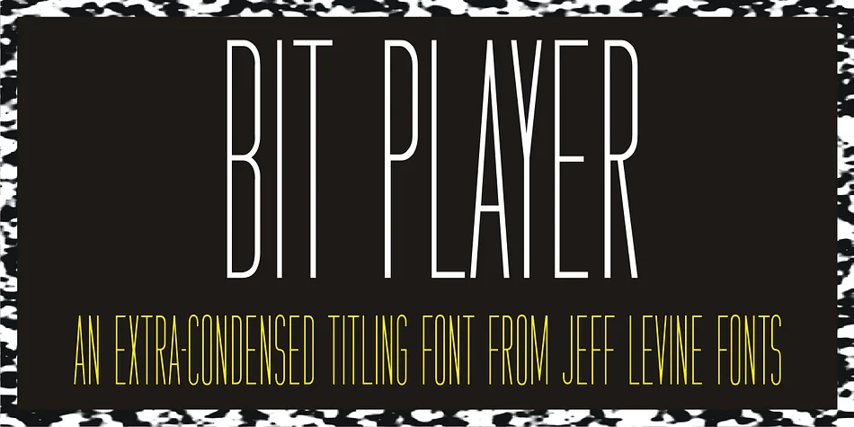 BIT PLAYER JNL by Jeff Levine Fonts — Display Font