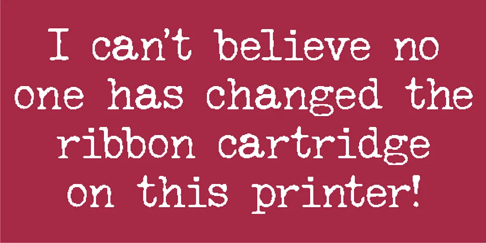 Bitmap Typewriter JNL by Jeff Levine Fonts — Decorative Font — thumbnail 2