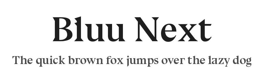 Bluu Next by Jean-Baptiste Morizot — Sans Serif Font