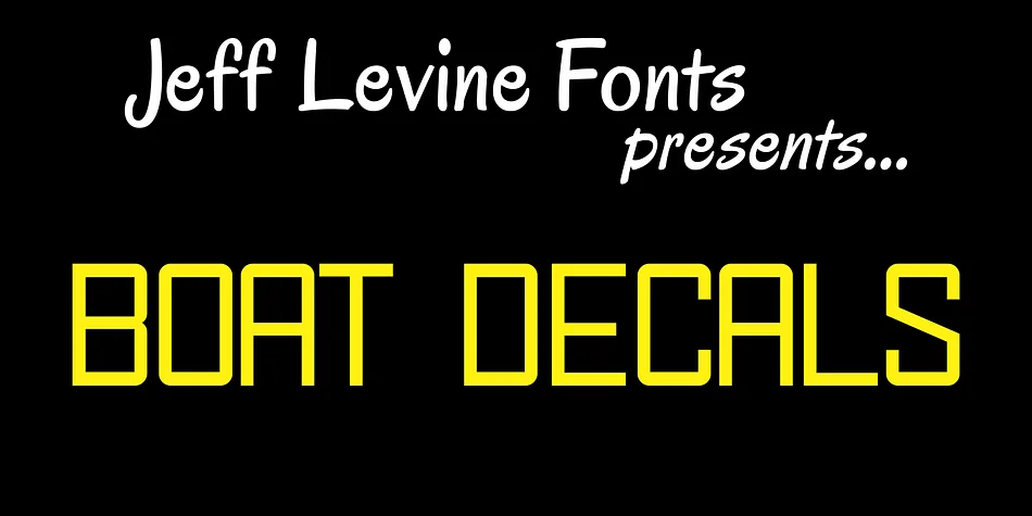BOAT DECALS JNL by Jeff Levine Fonts — Display Font
