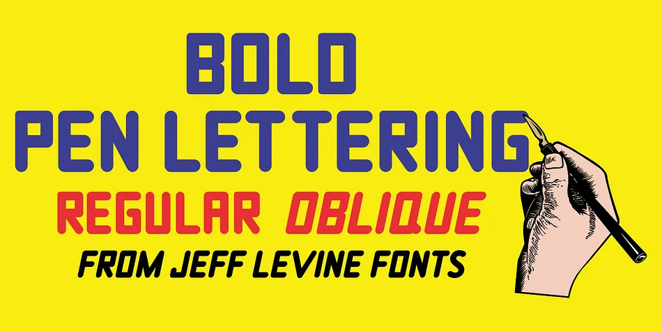 BOLD PEN LETTERING JNL by Jeff Levine Fonts — Display Font