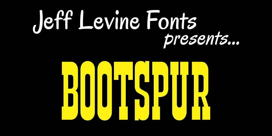BOOTSPUR JNL by Jeff Levine Fonts — Decorative Font