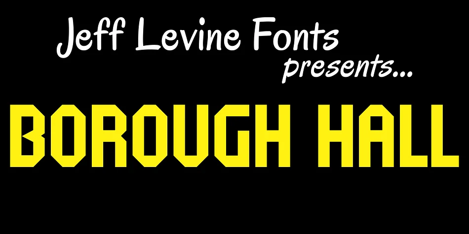 BOROUGH HALL JNL by Jeff Levine Fonts — Display Font