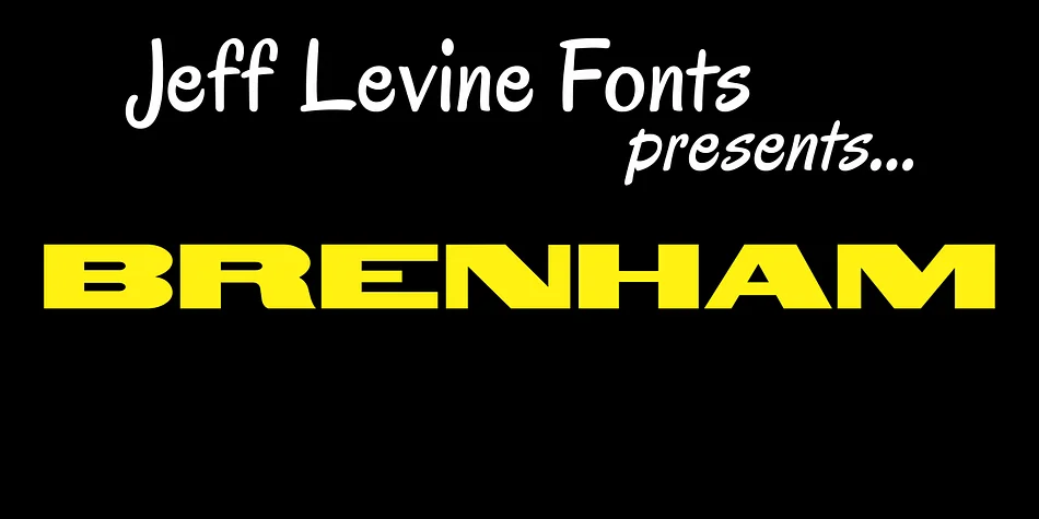 BRENHAM JNL by Jeff Levine Fonts — Display Font