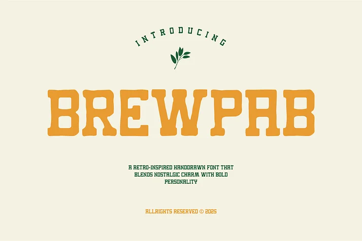 BREWPAB by Rightwheels — Decorative Font