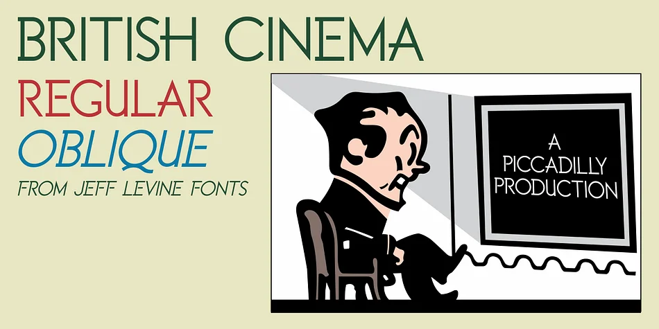 BRITISH CINEMA JNL by Jeff Levine Fonts — Display Font