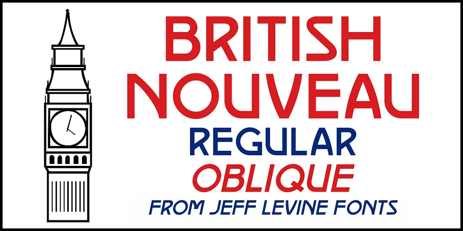British Nouveau JNL by Jeff Levine Fonts — Display Font