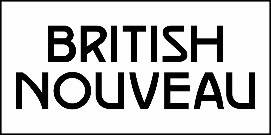British Nouveau JNL by Jeff Levine Fonts — Display Font — thumbnail 2