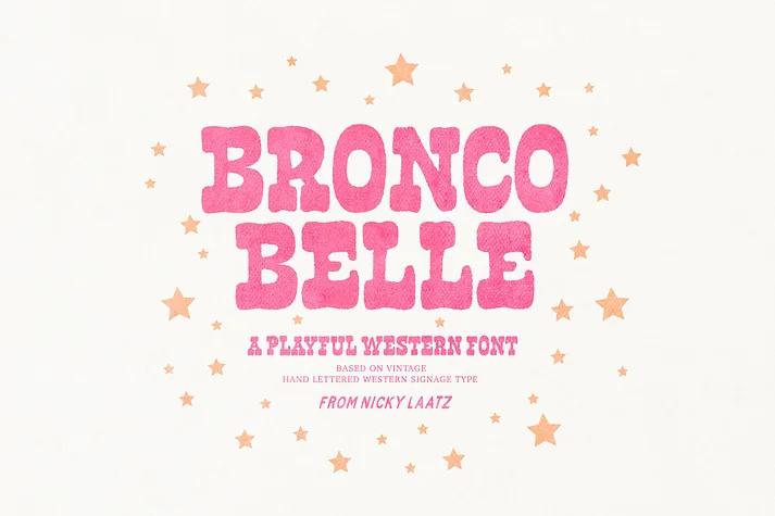 BRONCO BELLE by Nicky Laatz — Decorative Font
