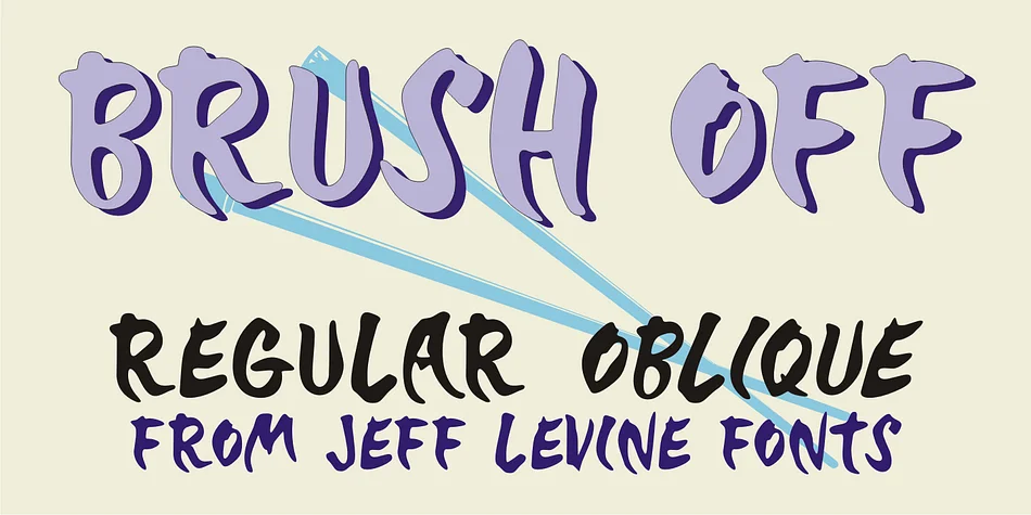 BRUSH OFF JNL by Jeff Levine Fonts — Display Font