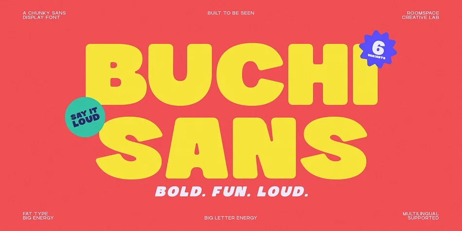 Buchi Sans by roomspace — Display Font