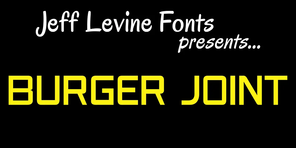 BURGER JOINT JNL by Jeff Levine Fonts — Display Font