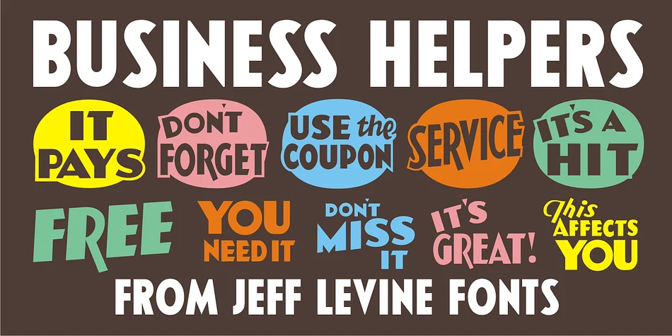 Business Helpers JNL by Jeff Levine Fonts — Dingbats Font