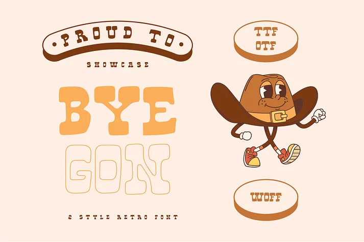 BYEGON by Rightwheels — Decorative Font