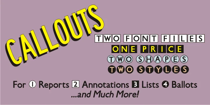 Callouts JNL by Jeff Levine Fonts — Dingbats Font
