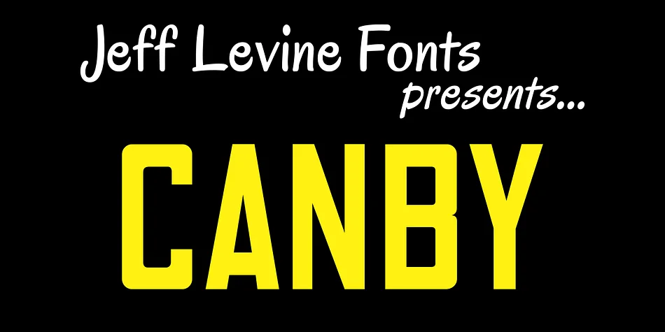 CANBY by Jeff Levine Fonts — Display Font