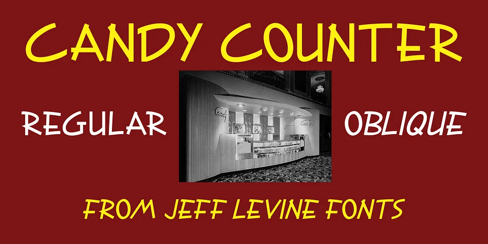 Candy Counter JNL by Jeff Levine Fonts — Display Font