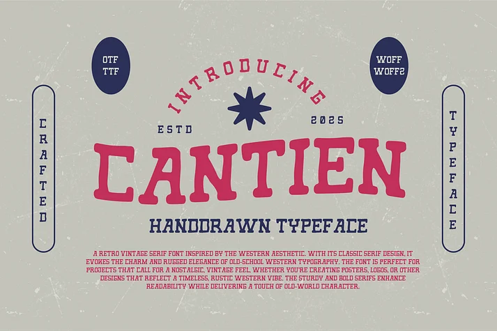 CANTIEN by Rightwheels — Decorative Font