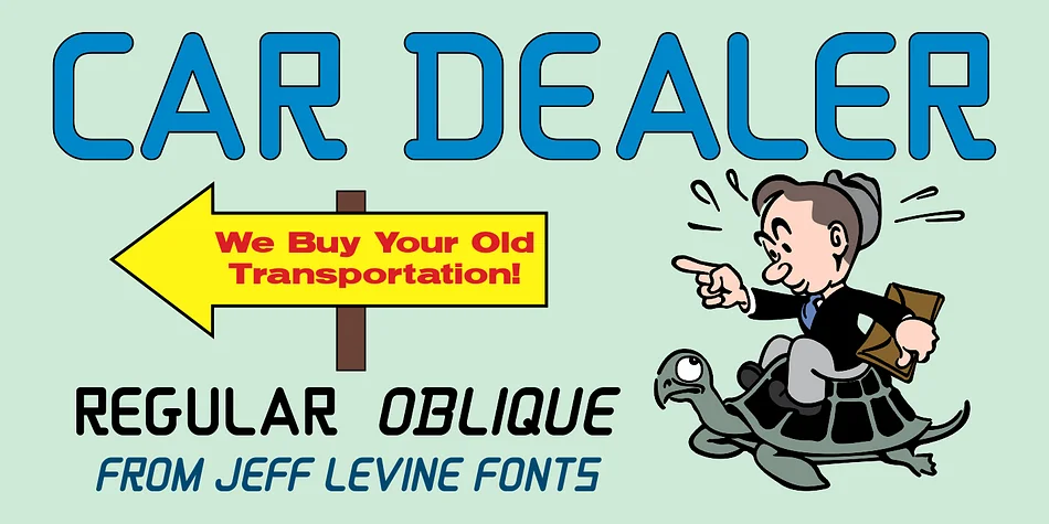 Car Dealer JNL by Jeff Levine Fonts — Display Font