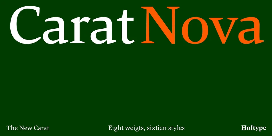 Carat Nova by Hoftype — Display Font