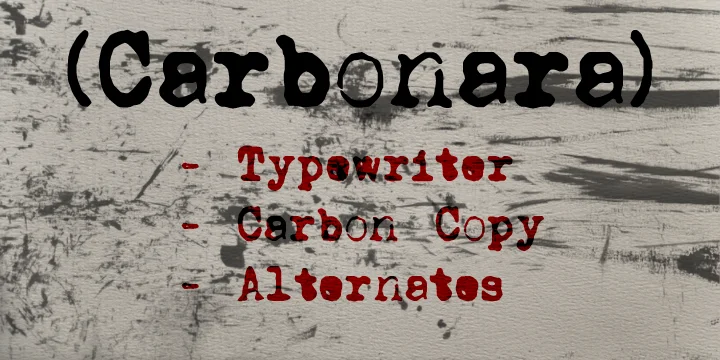 Carbonara by Hanoded — Decorative Font