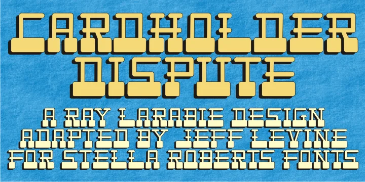 CARDHOLDER DISPUTE SRF by Stella Roberts Fonts — Decorative Font