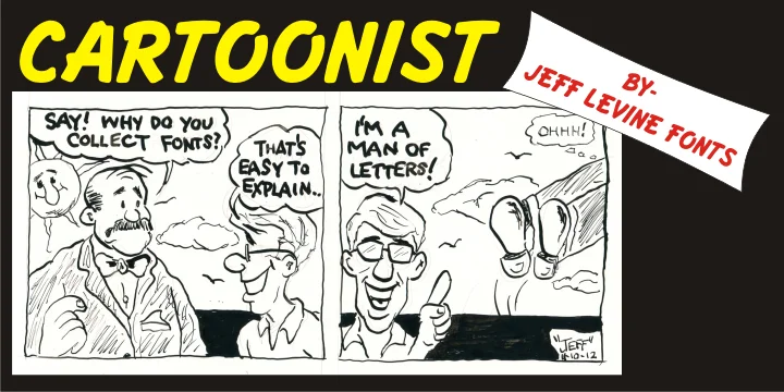 CARTOONIST JNL by Jeff Levine Fonts — Decorative Font