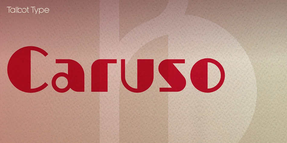 Caruso by Talbot Type — Decorative Font