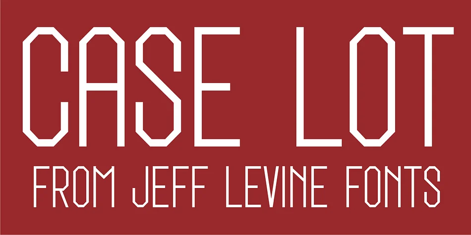 CASE LOT JNL by Jeff Levine Fonts — Display Font