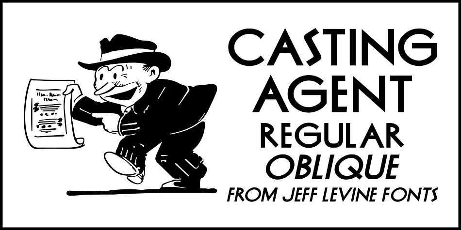 CASTING AGENT JNL by Jeff Levine Fonts — Display Font