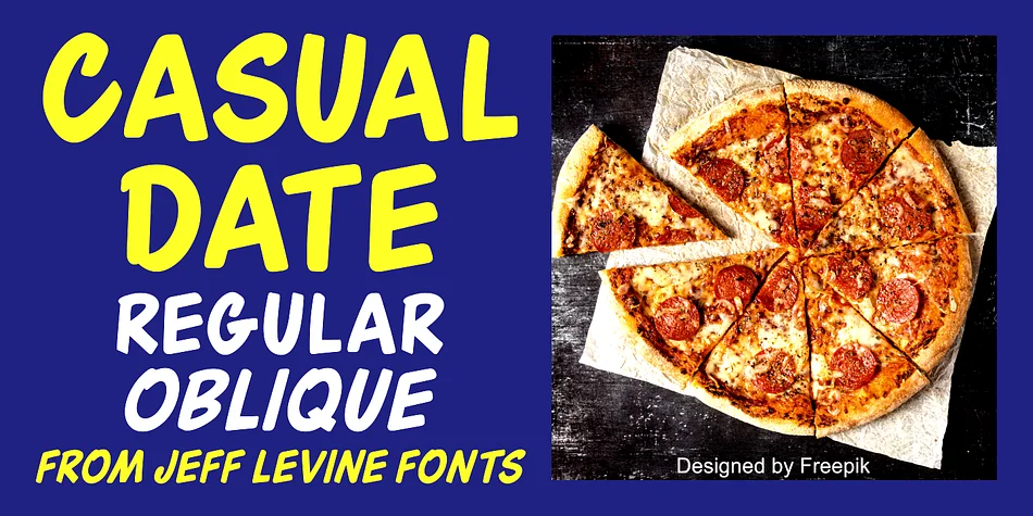 CASUAL DATE JNL by Jeff Levine Fonts — Display Font
