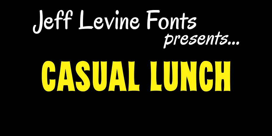 CASUAL LUNCH JNL by Jeff Levine Fonts — Display Font