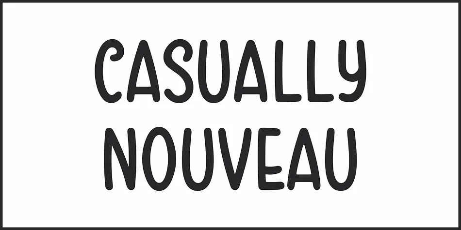 CASUALLY NOUVEAU JNL by Jeff Levine Fonts — Decorative Font — thumbnail 2