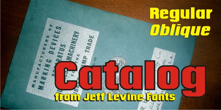 Catalog JNL by Jeff Levine Fonts — Display Font